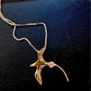 Vintage 14K Gold Bird Necklace